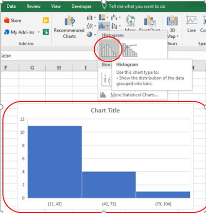 how to histogram chart excel 2013